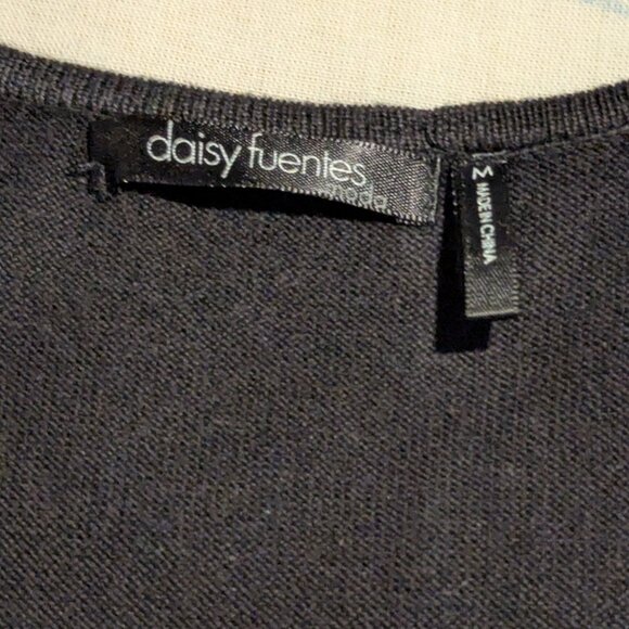 TWO DAISY FUENTES LADIES SWEATER TUNIC TANK TOPS-HOT PINK & BLACK-GOOD CONDITION - Picture 10 of 15